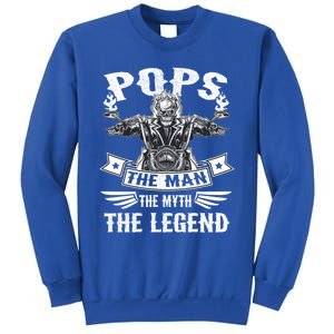 Biker Grandpa Gift Pops The Myth The Legend Motorcycle Gift Sweatshirt