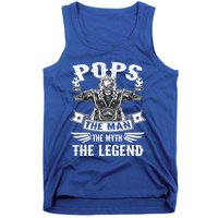 Biker Grandpa Gift Pops The Myth The Legend Motorcycle Gift Tank Top