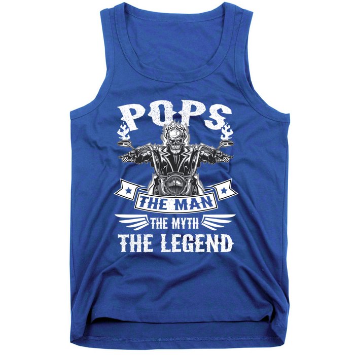 Biker Grandpa Gift Pops The Myth The Legend Motorcycle Gift Tank Top