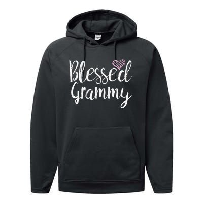 Blessed Grammy Grandma Gifts Performance Fleece Hoodie