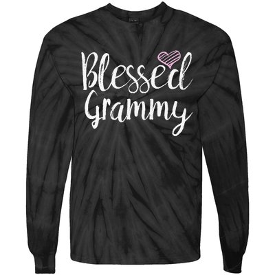 Blessed Grammy Grandma Gifts Tie-Dye Long Sleeve Shirt