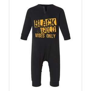 Black Gold Game Day For High School Football Infant Fleece One Piece