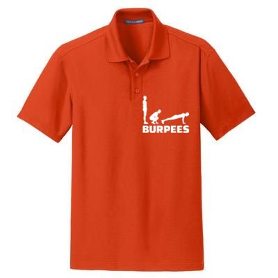 Burpees Great Gift Dry Zone Grid Polo