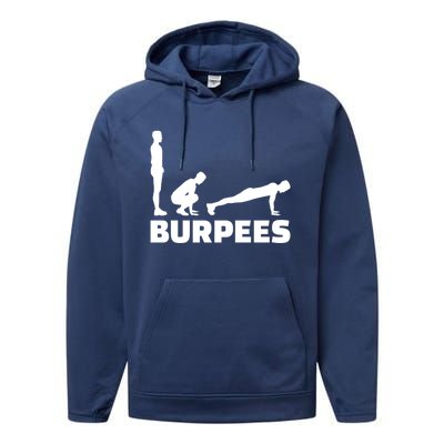 Burpees Great Gift Performance Fleece Hoodie