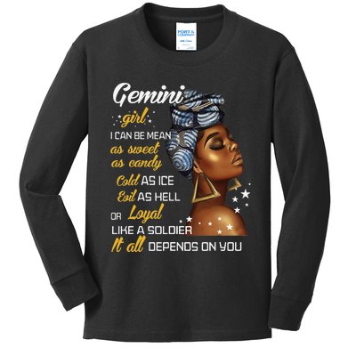 Birthday Gift Gemini May or June Wo Kids Long Sleeve Shirt