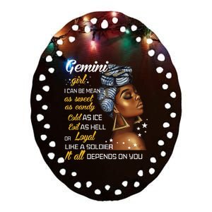 Birthday Gift Gemini May or June Wo Ceramic Oval Ornament