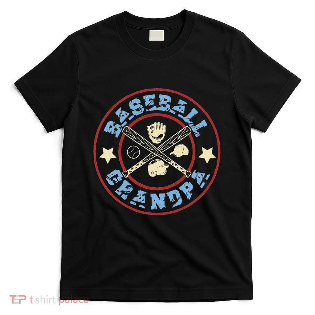 Baseball Grandpa Grandson Gloves Catcher Homerun Baseball T-Shirt