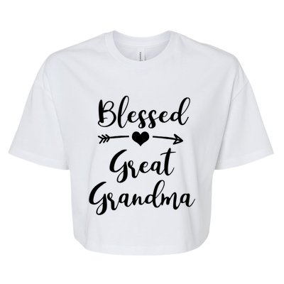 Blessed Great Grandma Heart And Arrow Great Grandma Funny Gift Bella+Canvas Jersey Crop Tee