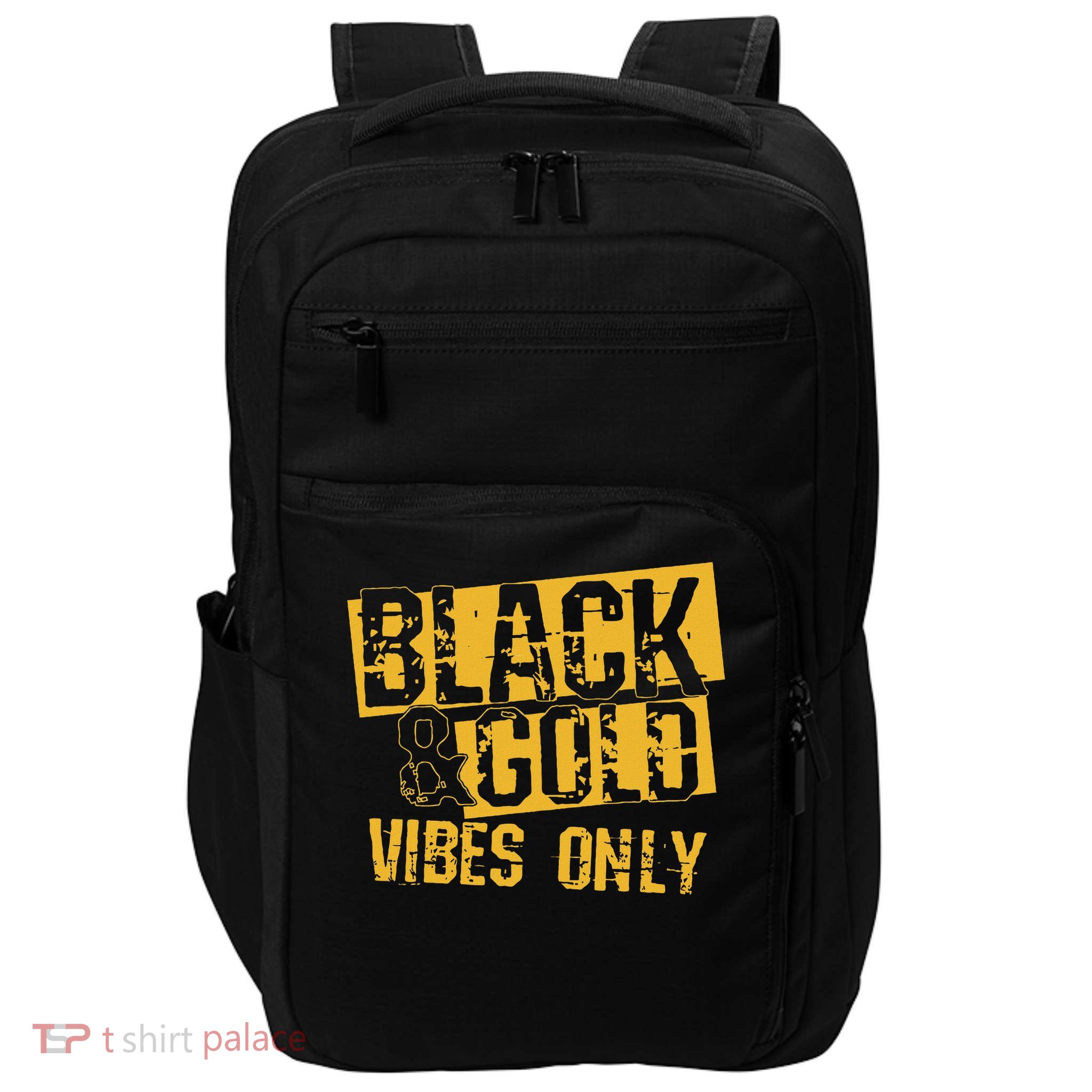Black Gold Game Day Group For High School Football Impact Tech Backpack