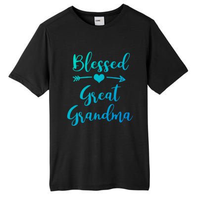 Blessed Great Grandma Heart And Arrow Great Grandma Funny Gift Tall Fusion ChromaSoft Performance T-Shirt