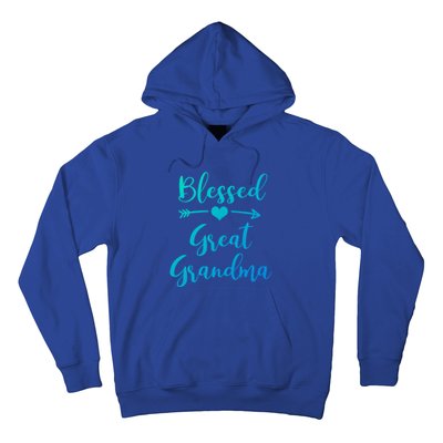 Blessed Great Grandma Heart And Arrow Great Grandma Funny Gift Hoodie