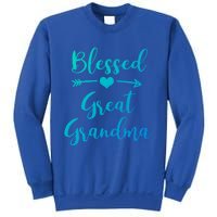 Blessed Great Grandma Heart And Arrow Great Grandma Funny Gift Sweatshirt