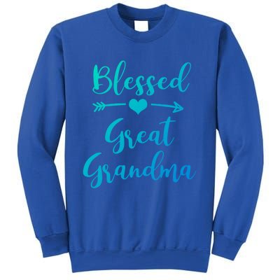 Blessed Great Grandma Heart And Arrow Great Grandma Funny Gift Sweatshirt