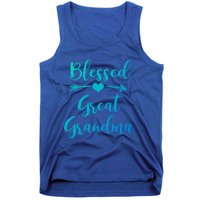 Blessed Great Grandma Heart And Arrow Great Grandma Funny Gift Tank Top