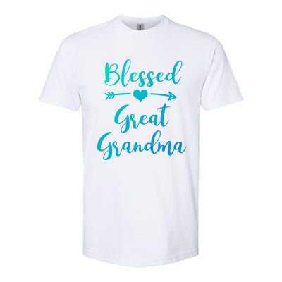 Blessed Great Grandma Heart And Arrow Great Grandma Funny Gift Softstyle CVC T-Shirt