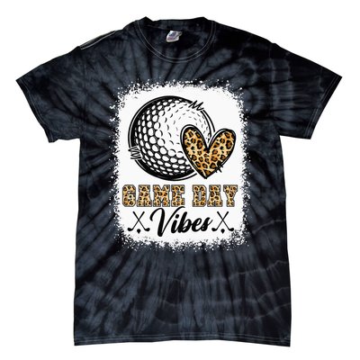 Bleached Golf Game Day Vibes Golf Mom Game Day Season Tie-Dye T-Shirt