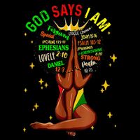 Black Girl God Says I Am Black Melanin History Month Pride Sweatshirt
