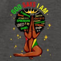 Black Girl God Says I Am Black Melanin History Month Pride Vector Backpack