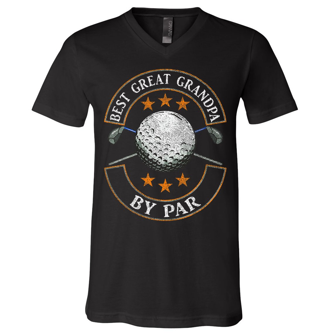 Best Great Grandpa By Par Golf Lover Sports Fathers Day Gift  V-Neck T-Shirt
