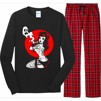 Burlesque Goth Girl Long Sleeve Pajama Set