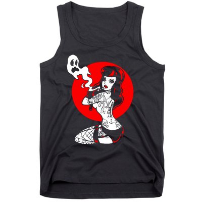 Burlesque Goth Girl Tank Top