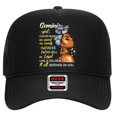 Birthday Gift Gemini Girl May Or June Women High Crown Mesh Back Trucker Hat