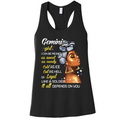 Birthday Gift Gemini Girl May Or June Women Women's Racerback Tank