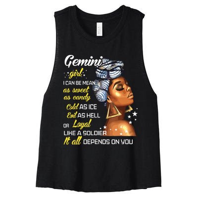 Birthday Gift Gemini Girl May Or June Women Women's Racerback Cropped Tank