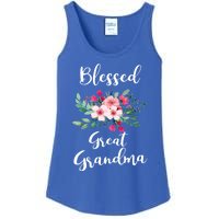 Blessed Great Grandma Flower Bouquet Gift For Grandma Gift Ladies Essential Tank