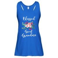 Blessed Great Grandma Flower Bouquet Gift For Grandma Gift Ladies Essential Flowy Tank