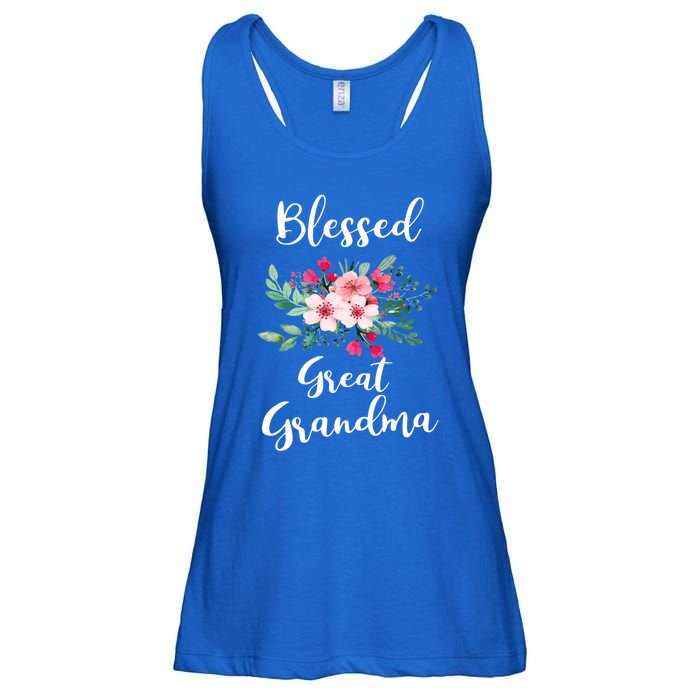 Blessed Great Grandma Flower Bouquet Gift For Grandma Gift Ladies Essential Flowy Tank