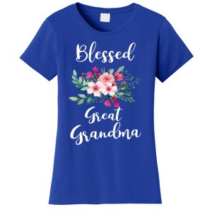 Blessed Great Grandma Flower Bouquet Gift For Grandma Gift Women's T-Shirt