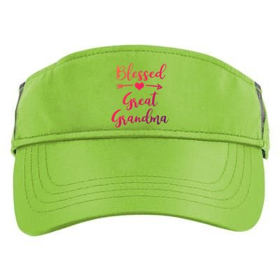 Blessed Great Grandma Heart And Arrow Great Grandma Funny Gift Adult Drive Performance Visor