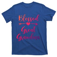 Blessed Great Grandma Heart And Arrow Great Grandma Funny Gift T-Shirt