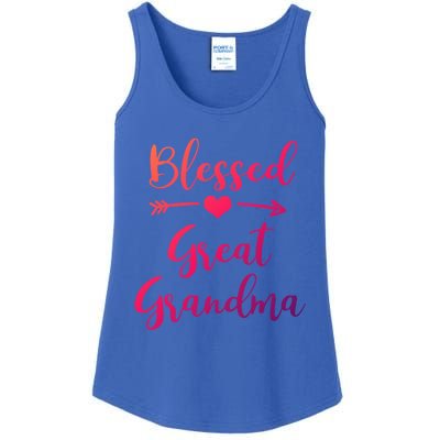 Blessed Great Grandma Heart And Arrow Great Grandma Funny Gift Ladies Essential Tank