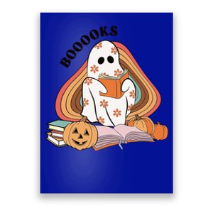 Booooks Groovy Ghost Reading Book Teacher Halloween Gift Poster