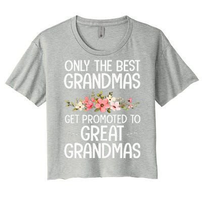 Best Great Grandma Art For Grandma Wo Great Grandmother  Women's Crop Top Tee