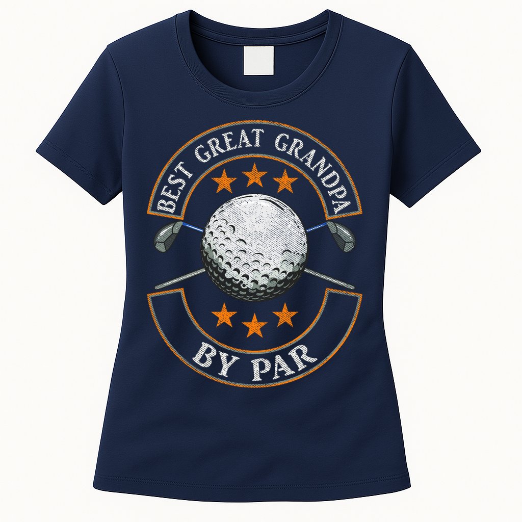 Best Great Grandpa By Par Golf Lover Sports Fathers Day Gift Womens T-Shirt