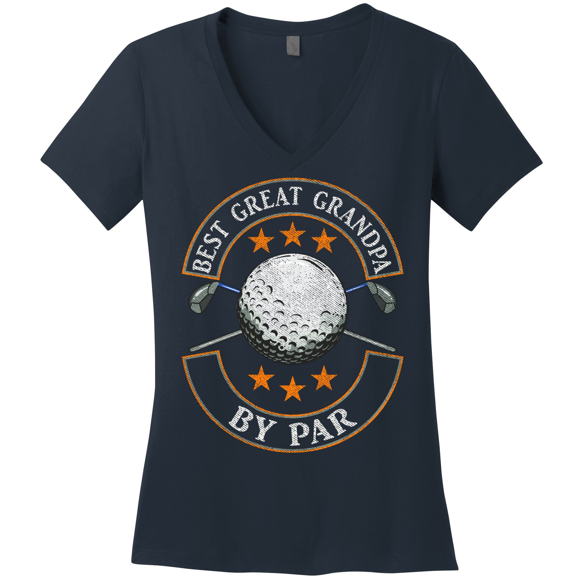 Best Great Grandpa By Par Golf Lover Sports Fathers Day Gift Women's V-Neck T-Shirt