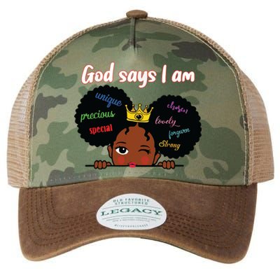 Black Girl God Says I Am Black Melanin History Month Pride Legacy Tie Dye Trucker Hat