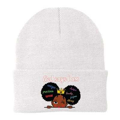 Black Girl God Says I Am Black Melanin History Month Pride Beanie