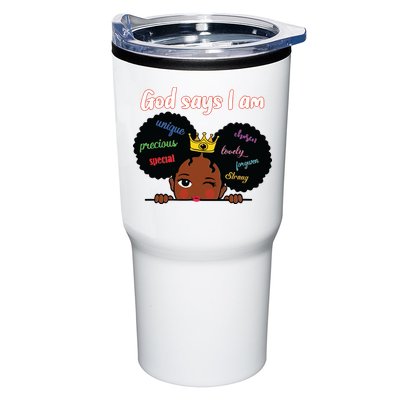 Black Girl God Says I Am Black Melanin History Month Pride Tumbler