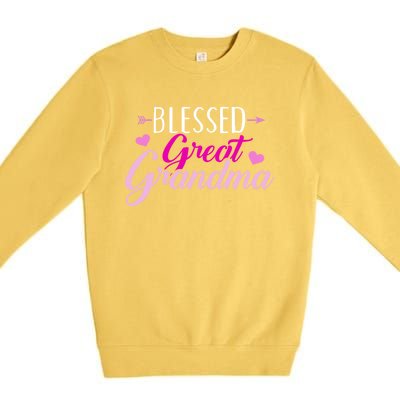 Blessed Great Grandma Gift Premium Crewneck Sweatshirt