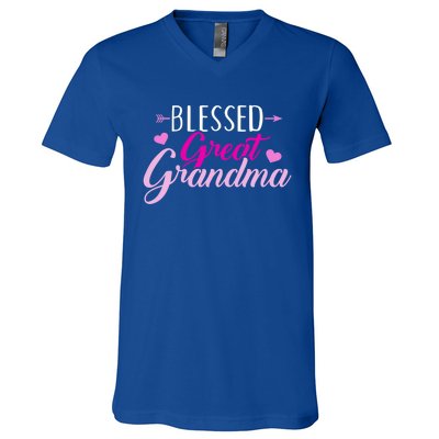 Blessed Great Grandma Gift V-Neck T-Shirt