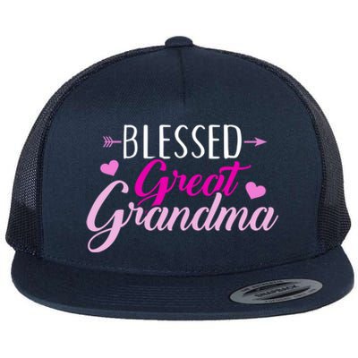 Blessed Great Grandma Gift Flat Bill Trucker Hat