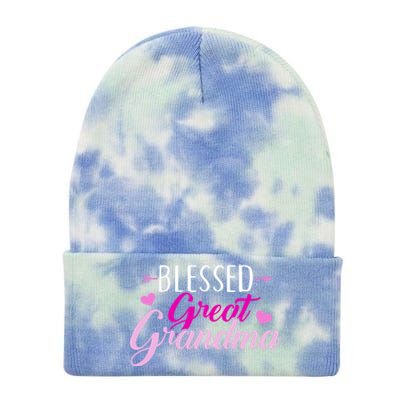 Blessed Great Grandma Gift Tie Dye 12in Knit Beanie