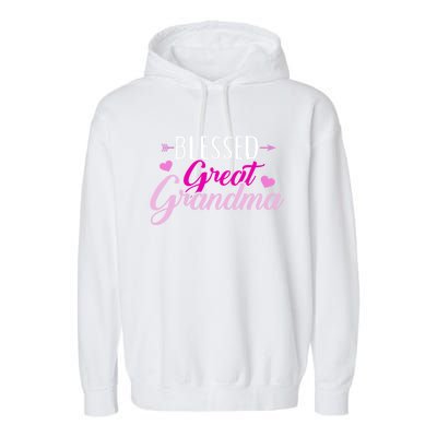 Blessed Great Grandma Gift Garment-Dyed Fleece Hoodie