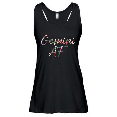 Birthday Gifts Gemini AF Floral Ladies Essential Flowy Tank