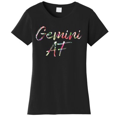 Birthday Gifts Gemini AF Floral Women's T-Shirt