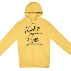 Bugg Great Gift Funny Namastay For Yoga And Dog Lovers Great Gift Premium Pullover Hoodie